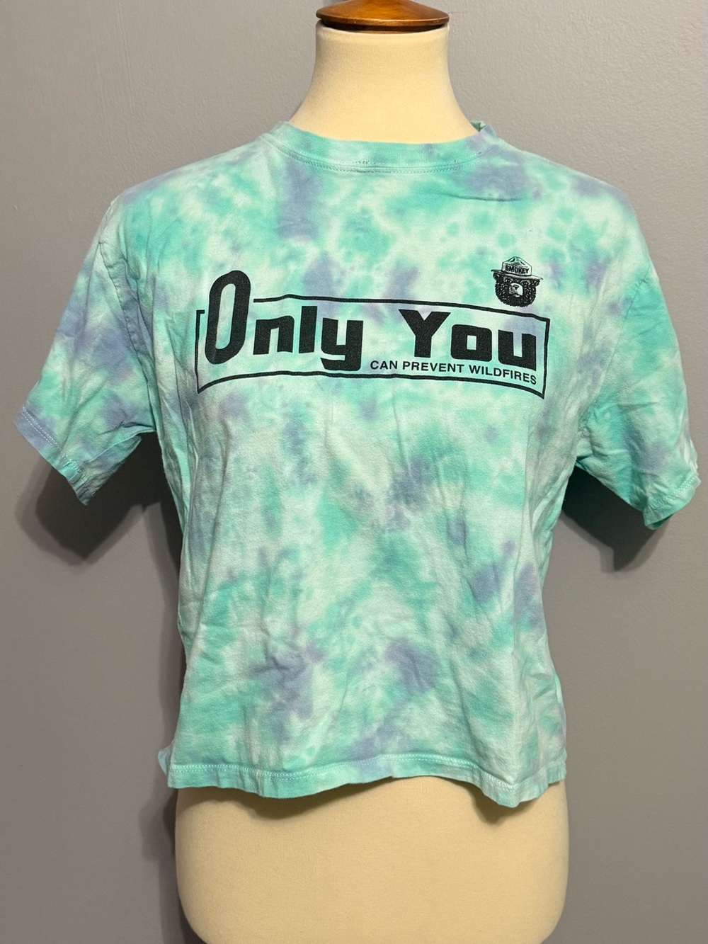 Only You Tie-Dye Crop Tee - Mint & Light Purple